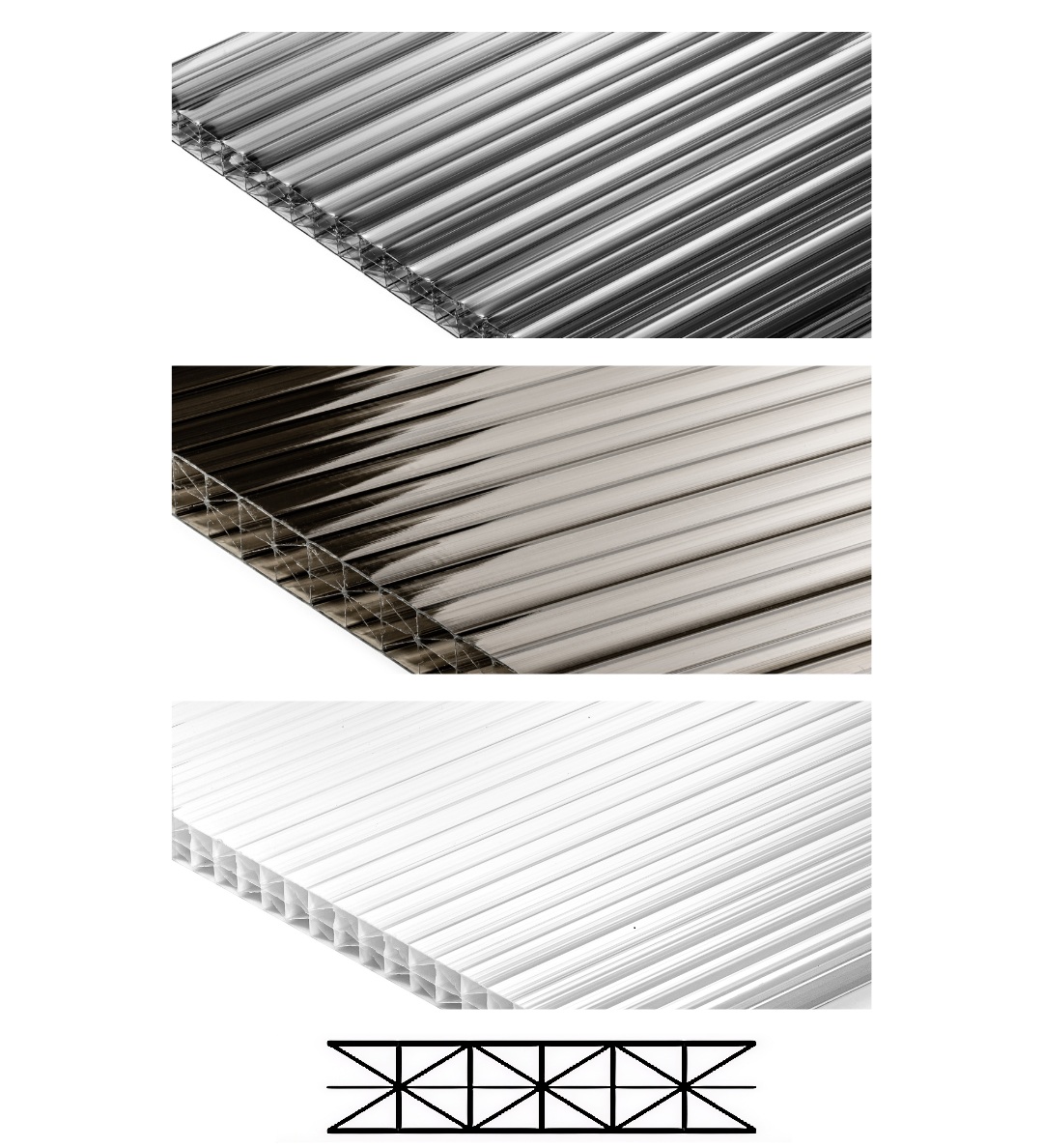 Poliwęglan komorowy 16 mm bezbarwny,